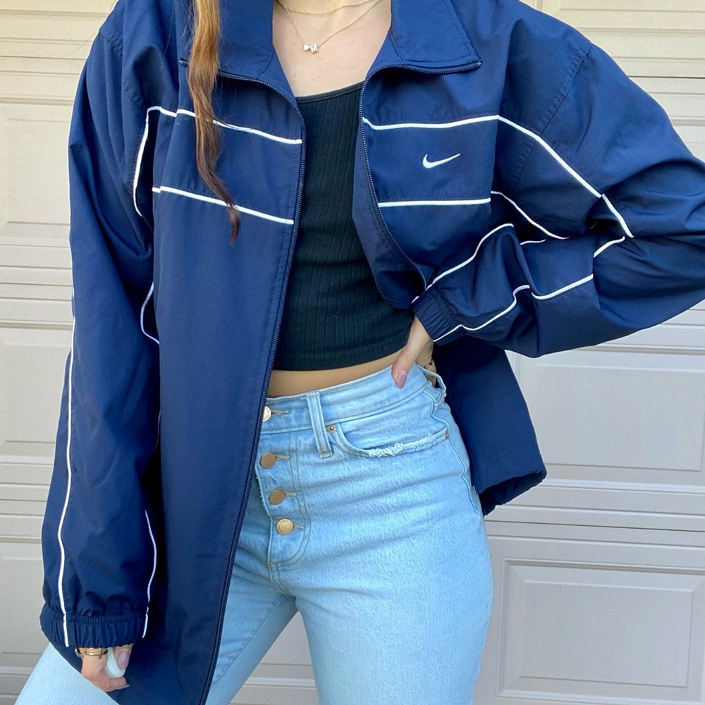 Vintage Silver Bar Nike Windbreaker - Picture 2 of 5